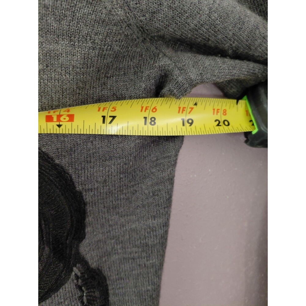 Anthropologie Angel of the North Torie Pullover Embellished Back Tie Gray Size M - Picture 8 of 10